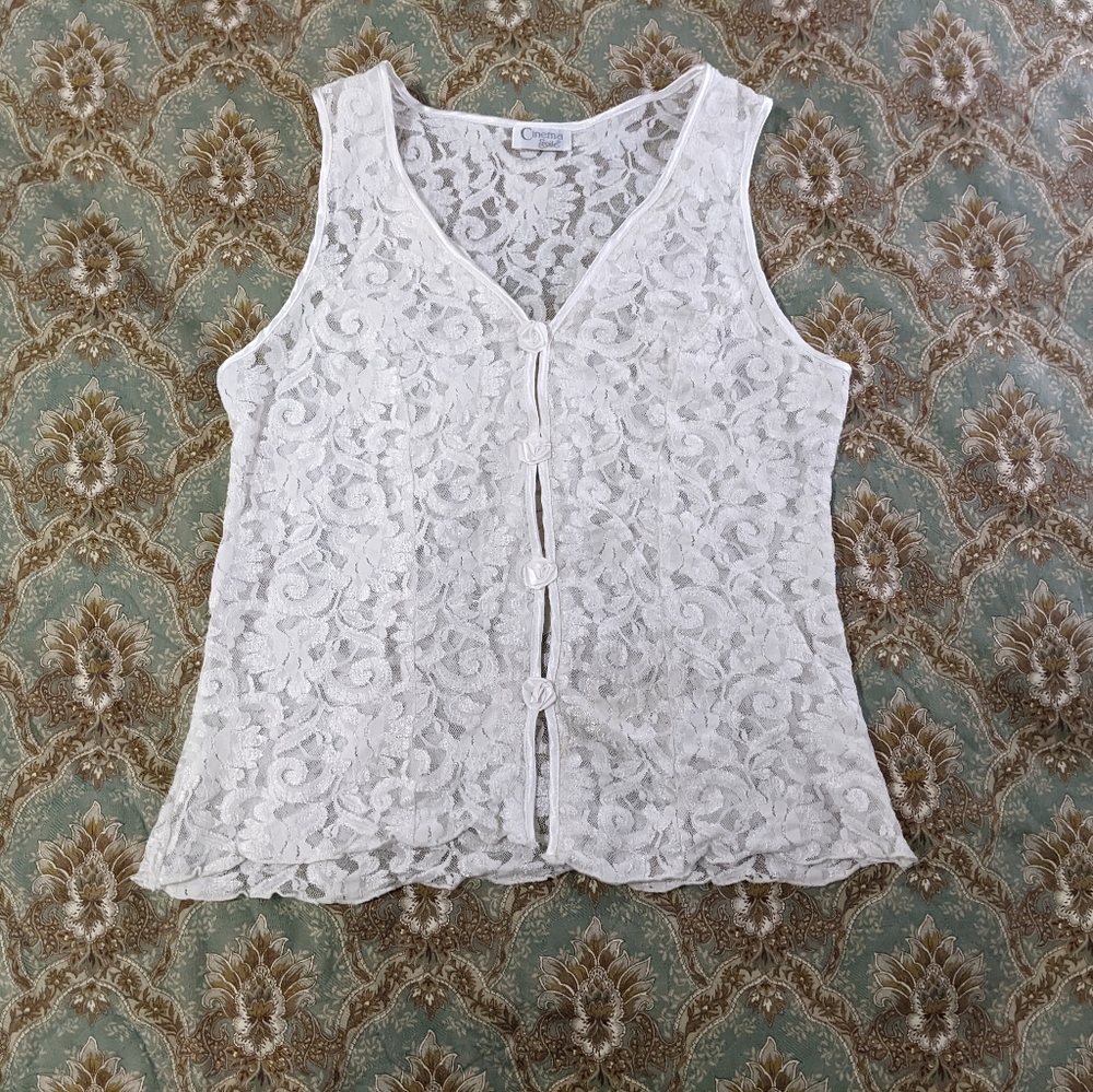 Sheer lace top